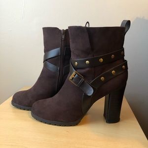 Dark brown ankle boots